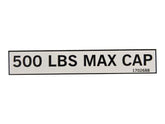 1702688 Decal, 500Lb Cap | JLG